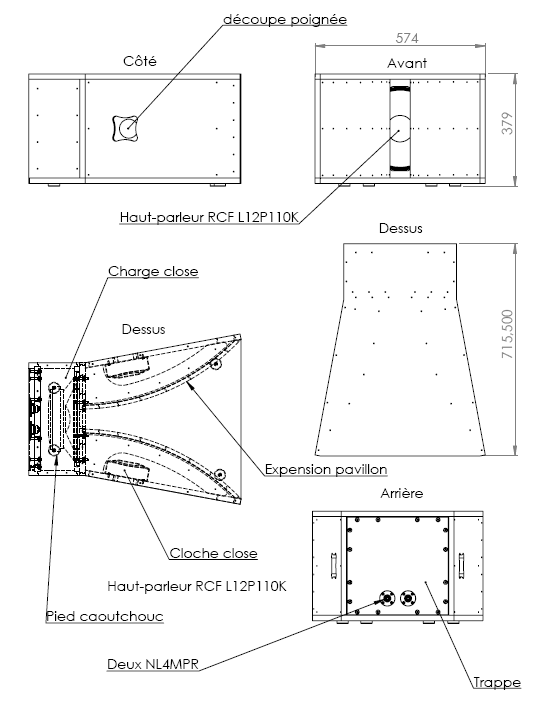 Kit Tlhp Tt 112 M 233 Dium Avec Hp Rcf L12p110k