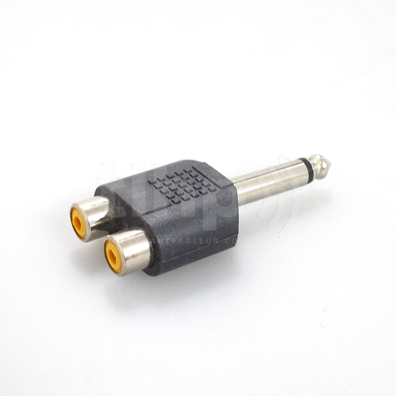 Acheter Câble adaptateur 2 RCA mâle vers double Jack 6.35 mâle, mélangeur,  amplificateur, cordon adaptateur
