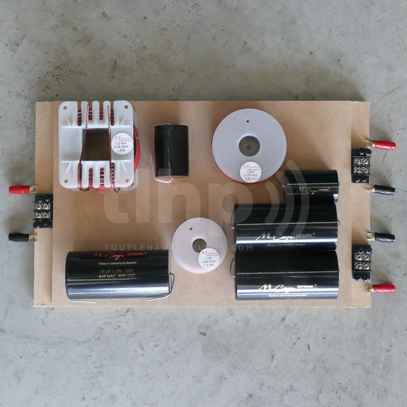Filtre passif en kit, 2 voies, fréquence de coupure à 800 Hz, 18dB, 8 ohm