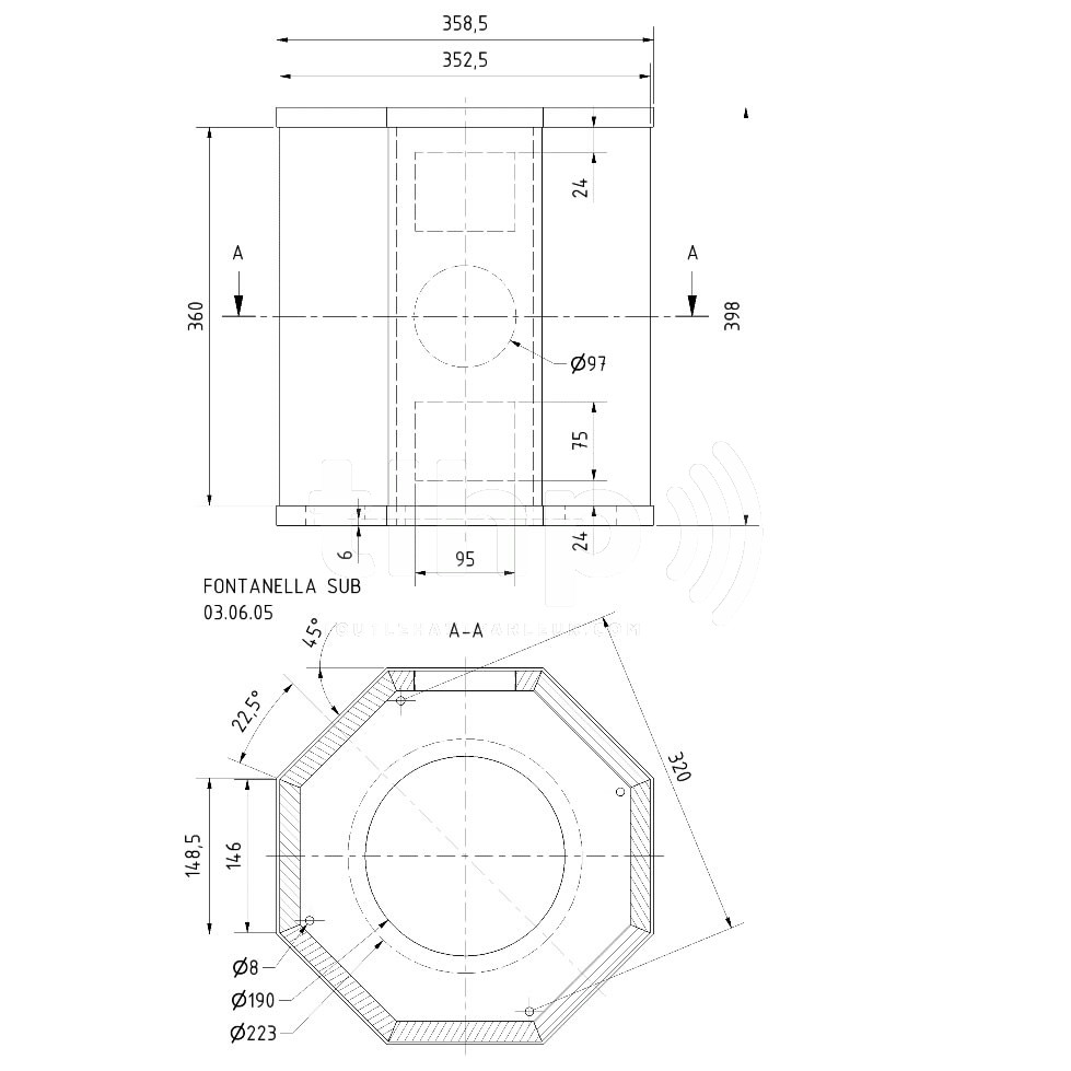 Kit subwoofer Visaton FONTANELLA SUB ST, avec hautparleur GF 200