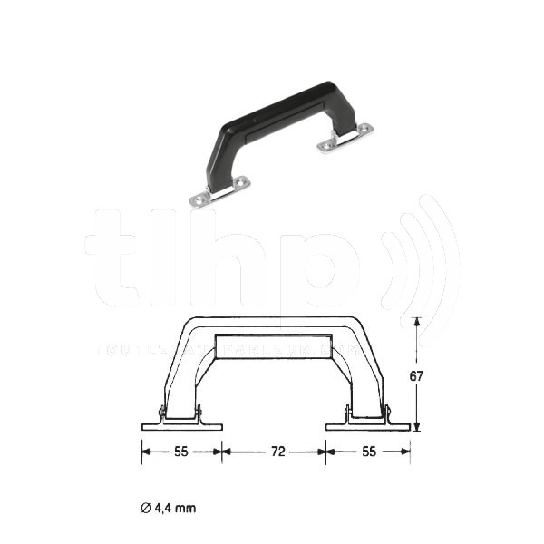 Poignée Valise En Acier - Sachet 1 Piece - Calédonienne