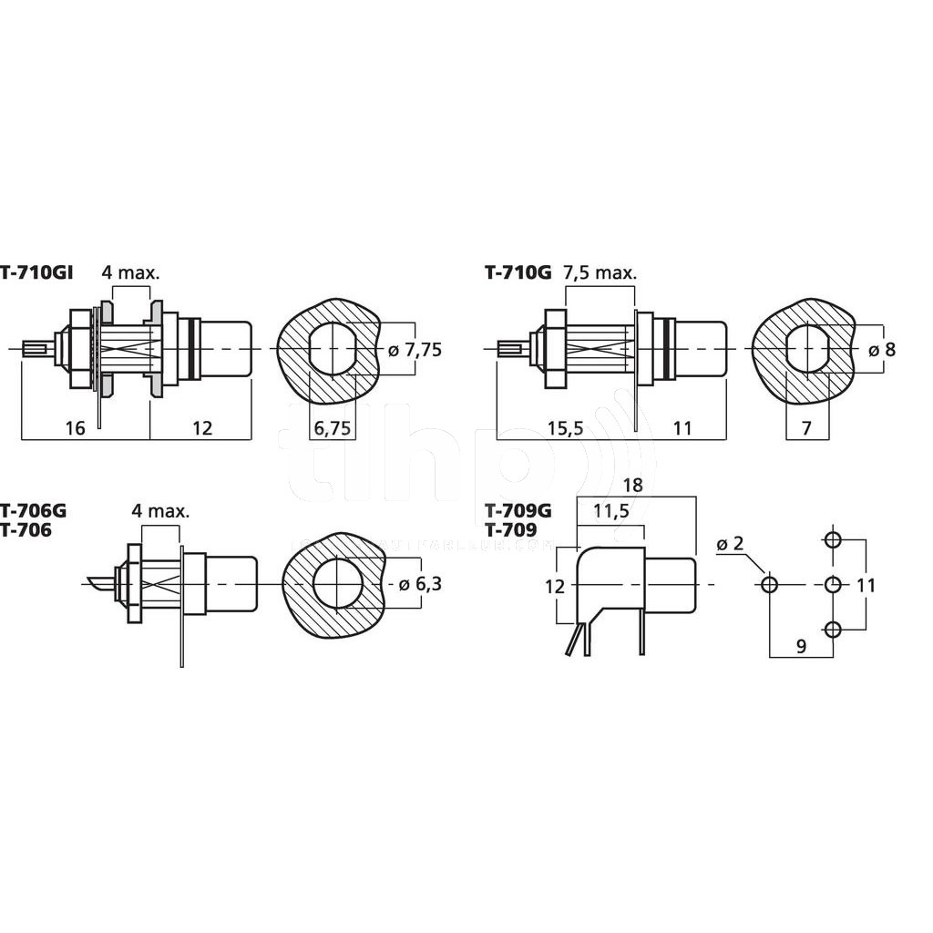 Embase RCA Femelle Chassis Dorée Noire - SARL - Foto 8