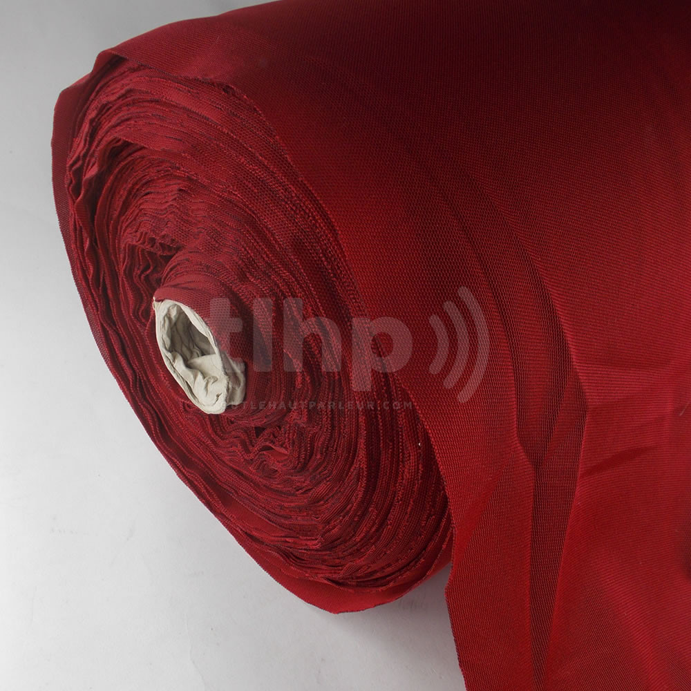 Tissu acoustique bordeau haute qualité pour façade d