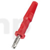 Longue fiche banane 4 mm isolée pvc rouge