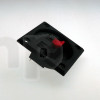 Bornier enceinte noir 2 pôles, à encastrer, façade carré 57 x 57 mm