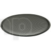Grille TLHP pour haut-parleur 18 pouce, diamètre extérieur 466 mm, acier épais finition noire, trous ronds diamètre 4 mm, collerette périphérique caoutchouc