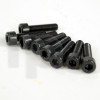 Lot de 8 vis acier noir diamètre M5, longueur 20 mm, tête cylindrique