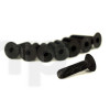 Lot de 8 vis acier noir diamètre M5, longueur 20 mm, tête fraisée