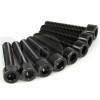Lot de 8 vis acier zingué noir diamètre M6, longueur 30 mm, tête cylindrique