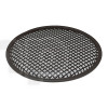 Grille haut-parleur ronde, acier noir, trous carrés, diamètre extérieur 258 mm (+/-2mm), pour haut-parleur 10 pouce