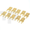 Lot de 10 connecteurs plat mâle 6.3 mm plaqué or, pour cosses Fast-on 6.3 mm