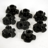 Lot de 8 écrous à frapper M5, noir, longueur 8 mm