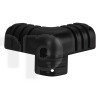 Coin plastique noir 3 pattes, 55 x 55 x 37 mm, Monacor MZF-8505