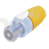 Fiche Neutrik Speakon NL4FX, 4 points, femelle, contacts laiton, manchon jaune