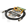 Câble XLR mâle/femelle, noir, 0.5m, avec câble Sommercable Stage 22 Highflex et fiches Hicon contacts argents