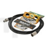 Câble XLR mâle/femelle, noir, 2.5m, avec câble Sommercable Stage 22 Highflex et fiches Hicon contacts argents