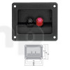 Bornier enceinte Monacor ST-955, 2 pôles, 93 x 79 mm