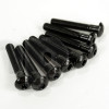 Lot de 8 vis acier zingué noir diamètre M5, longueur 30 mm, tête bombée