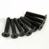 Lot de 8 vis acier zingué noir diamètre M5, longueur 30 mm, tête fraisée