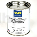 Pot de peinture professionnelle 1kg Warnex gris (RAL 7016) texturée, spéciale pour enceinte, application au rouleau "nid d'abeille"