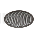 Grille haut-parleur ronde, acier noir, trous carrés, diamètre extérieur 129 mm (+/-2mm), pour haut-parleur 5 pouce