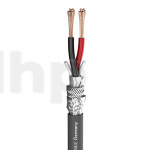 Câble HP en bobine de 100 mètres Sommercable MERIDIAN SP225 blindé pour installation, enveloppe FRNC Ø7.8mm, gris, OFC, 2x2.5mm²