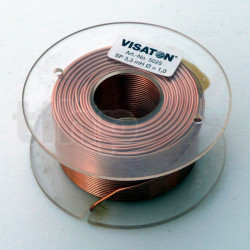Self à air Visaton 1 mH, Rdc 0.5 ohm, fil 1.0 mm, diamètre carcasse 58 mm