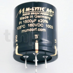 Condensateur Mundorf MLGO+80 10.000µF ±20%, 80VDC, Ø35xH50mm