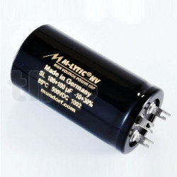 Condensateur Mundorf MLSL500 100+100µF ±20%, 500VDC, Ø35xH66mm