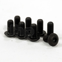 Lot de 8 vis acier noir diamètre M5, longueur 10 mm, tête bombée