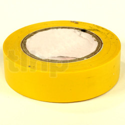 Rouleau d'adhésif PVC souple jaune, largeur 15 mm, longueur 10 m, résistance à l'abrasion, la corrosion et l'humidité