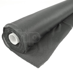 Tissu acoustique noir haute qualité pour façade d'enceinte, spécial acoustique, 120gr/m², 100% polyester, largeur 50cm, rouleau de 25m