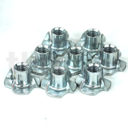 Lot de 8 écrous à frapper M6, longueur 9 mm