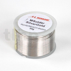 Soudure Mundorf Silver/Gold, 1.0mm, 50gr/8.5m, Sn95-5Cu0-7Ag3-8Au