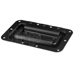 Poignée encastrable Monacor MZF-1015/SW, 154 x 102 mm, acier laqué noir