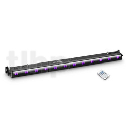 STOCK B - Barre LED 12 x 3 W UV noire avec télécommande infrarouge