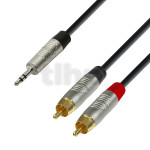 Adam Hall Cables Série 4 Star - Câble Audio REAN Jack 3,5 mm stéréo vers 2 x RCA mâle 3,0 m