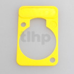 Plaquette de lettrage Neutrik, jaune, type D, pour chassîs NC3MD*, NC3FD*