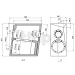 Paire d'ébénisteries finition orange brillant (avec grilles) pour kit SB Acoustics ARA / ARA Be