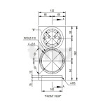 Paire d'ébénisteries finition noir brillant (avec grilles pour haut-parleurs) pour kit SB Acoustics Micro C