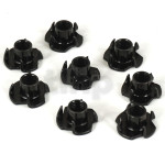 Lot de 8 écrous à frapper M8, noir, longueur 10 mm