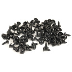 Lot de 100 vis acier zingué noir diamètre 4.2 mm, longueur 13 mm, tête cylindrique bombée