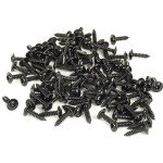 Lot de 100 vis acier zingué noir diamètre 4,8, longueur 19 mm, tête cylindrique bombée