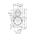 Paire d'ébénisteries finition orange brillant (avec grilles pour haut-parleurs) pour kit SB Acoustics Micro C