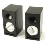 Paire d'ébénisteries finition noir satin (avec grilles pour haut-parleurs) pour kit SB Acoustics Micro C