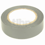 Rouleau d'adhésif PVC souple gris, largeur 15 mm, longueur 10 m, résistance à l'abrasion, la corrosion et l'humidité