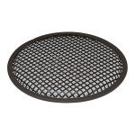 Grille haut-parleur ronde, acier noir, trous carrés, diamètre extérieur 460 mm (+/-2mm), pour haut-parleur 18 pouce