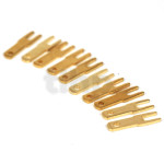 Lot de 10 connecteurs plat mâle 2.8 mm plaqué or, pour cosses Fast-on 2.8 mm