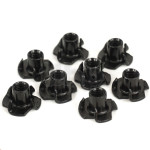 Lot de 8 écrous à frapper M6, noir, longueur 10.5 mm
