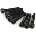 Lot de 8 vis acier zingué noir diamètre M5, longueur 30 mm, tête cylindrique